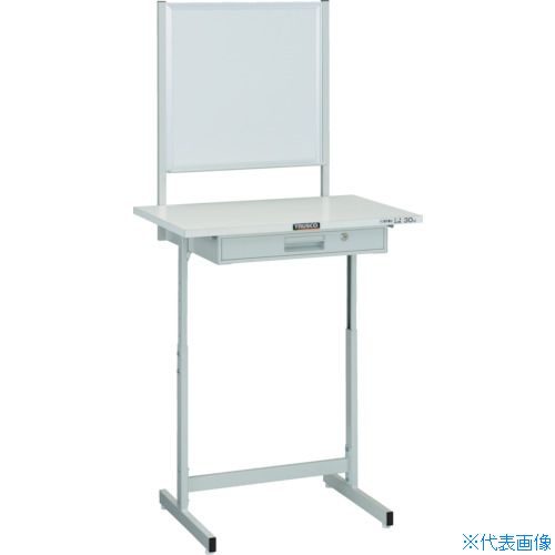 ■TRUSCO 小型作業デスク ホワイトボード付 700X450 ホワイト色 VU701WW(3933181)
