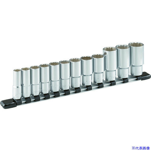 ■TONE ディープソケットセット(12角・ホルダー付) 12pcs 差込角9.5mm HDL312A(3956369)｜ファーストFACTORY