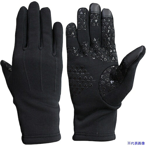 ■WINCESS 黒 フリース 礼装用手袋(10双入り) Lサイズ MG01BLACKL10P(3961359)[送料別途お見積り][法人限定][掲外取寄]