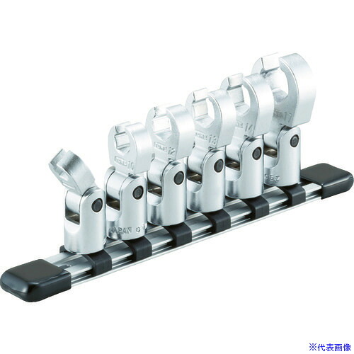 ■TONE フレックスクロウフットレンチセット(ホルダー付) 6pcs HSCF306F(3964582)