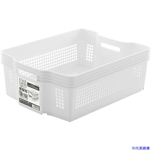 ■不動技研 スタックカーゴ ワイド浅型 W F2520 016528(3974274)&times;20[送料別途お見積り][法人限定][外直送]｜ファーストFACTORY