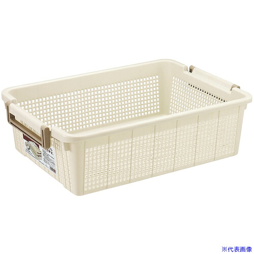 ■不動技研 重ね収納バスケット(LS) IV F35002 350400(3992159)&times;20[送料別途お見積り][法人限定][外直送]｜ファーストFACTORY