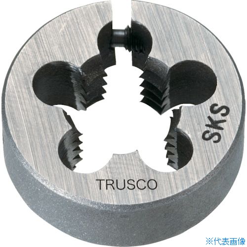 ■TRUSCO 左・アジャスタブル丸ダイス 38径 M14×2.0 (SKS) LT38D14X2.0(4018912)
