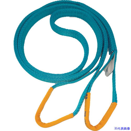 ■TESAC ブルースリング(JIS4等級・両端アイ形)荷重1.0t 全長8.0m 4E25X8(4025567)[送料別途見積り][法人・事業所限定][外直送]
