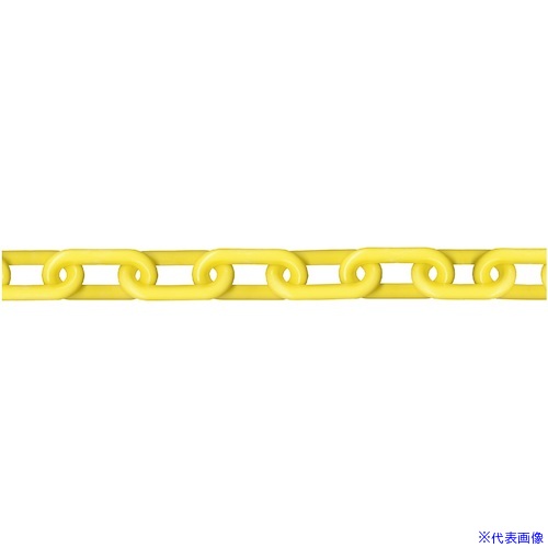 ■フジテック プラスチックチェーン(リール付)4×40黄 16718(4031648)[送料別途お見積り][法人限定][掲外取寄]
