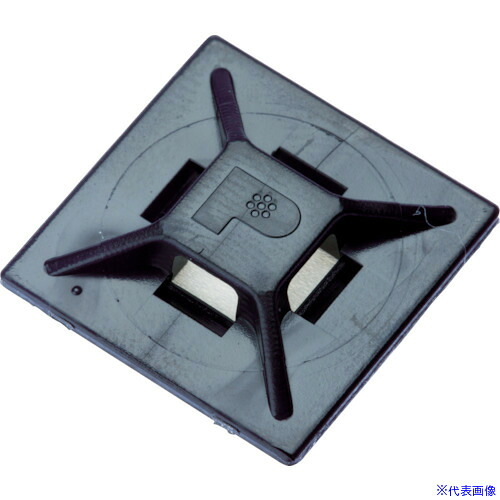 ■PANDUIT マウントベース アクリル系粘着テープ付き 耐候性黒(500個入) ABMMATD0(4036816)|ファーストFACTORY
