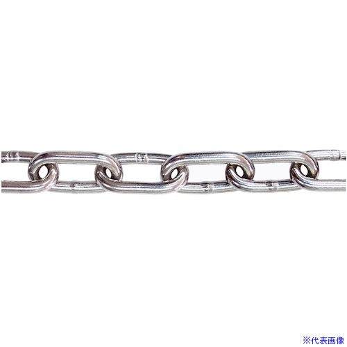 ■フジテック ユニクロ小判チェーン5×30m 16975(4039591)[送料別途お見積り][法人限定][掲外取寄]