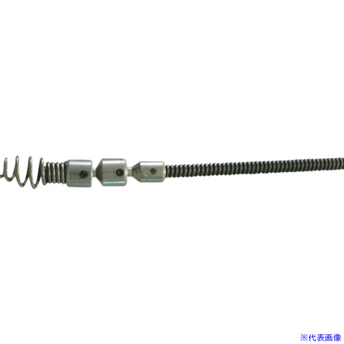 ■KANTOOL 排水管掃除機用交換ケーブル フレキシブルスネークワイヤー シングル・ワイヤー6mm×10m SW0610(4046072)