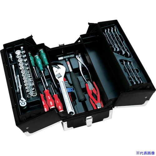 ■TONE 整備用工具セット TSH330ツールセット 54点セット マットブラック TSH330BK(4057970)｜ファーストFACTORY