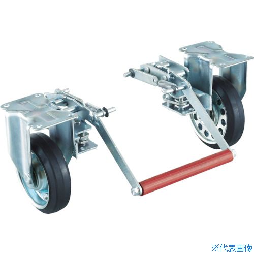■TRUSCO プレス製台車 ドンキーカート100番用 ブレーキ固定車輪付 100NKB(4144937)[送料別途お見積り][法人限定][メーカー取寄]