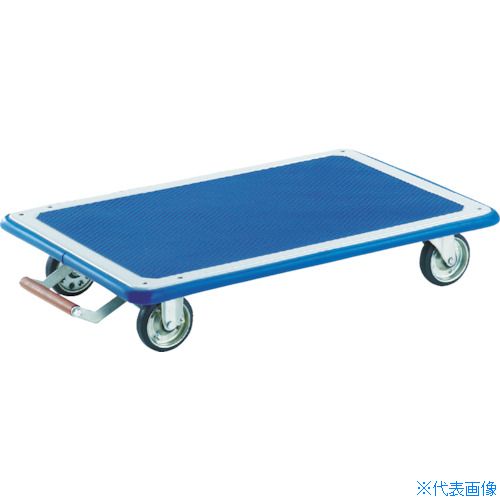 ■TRUSCO プレス製台車 ドンキーカート 平台車型740&times;480 ピン式固定車ストッパー付 115NKB(4145119)[送料別途お見積り][法人限定][メーカー取寄]｜ファーストFACTORY