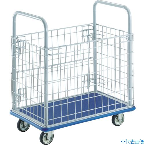 ■TRUSCO プレス製台車 ドンキーカート 金網付810&times;510 207N(4145241)[送料別途お見積り][法人限定][メーカー取寄]｜ファーストFACTORY