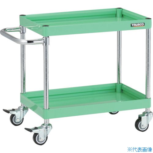 ■TRUSCO ツールワゴン ファルコンワゴン 600&times;400 ウレタン車輪 ヤンググリーン FAW662UYG(4164091)｜ファーストFACTORY 18,785円