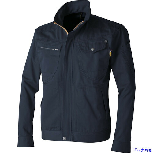 ■CHUSAN 綿100％長袖ブルゾン コン LL 77002902LL(4164184)[送料別途見積り][法人・事業所限定][掲外取寄]