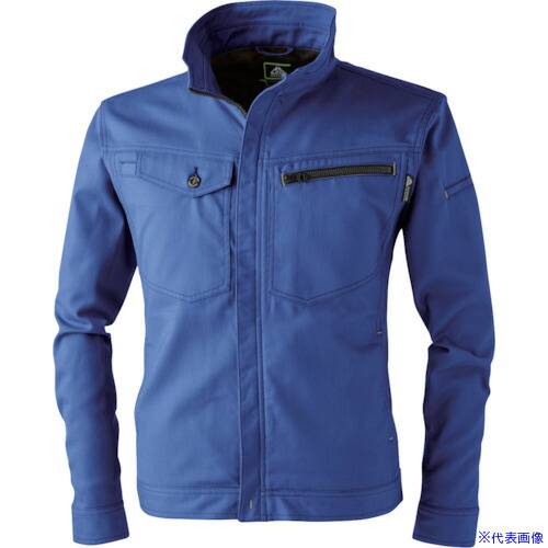 ■CHUSAN ドビーストレッチT/C 長袖ブルゾン ミッド・ブルー L 2818820L(4164499)[送料別途見積り][法人・事業所限定][掲外取寄]