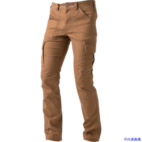 ■CHUSAN ドビースリムストレッチ・カーゴパンツ D・カーキ 6L 80568086L(4177089)[送料別途見積り][法人・事業所限定][掲外取寄]