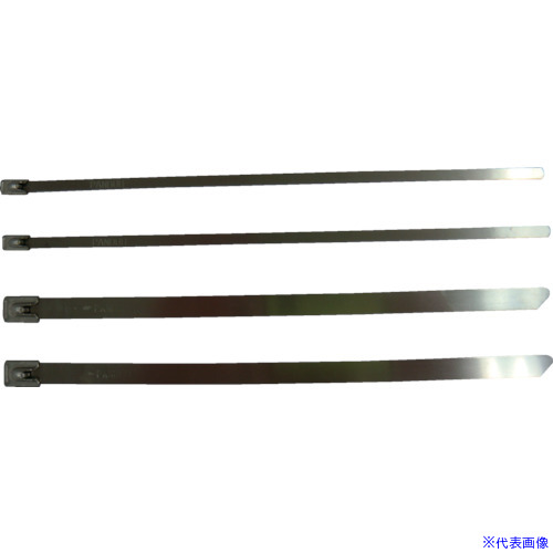 ■PANDUIT MLTタイプ 自動ロック式ステンレススチールバンド SUS304 幅4.6mm 長さ838mm 100本入り MLT10S－CP MLT10SCP(4229592)