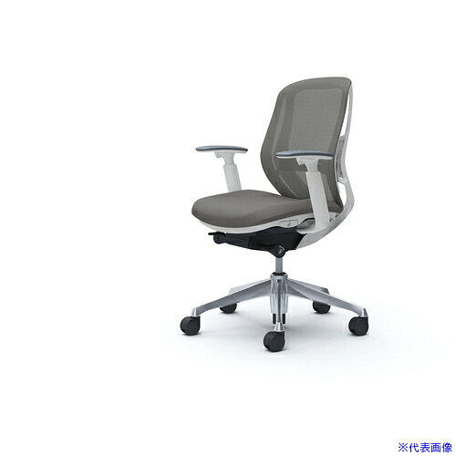 ■OKAMURA シルフィー 可動肘 背メッシュ ロー ホワイトボディ ハンガー無 ランバー有 アルミ脚 C681BZFMR2(4261311)[送料別途お見積り][法人限定][外直送]
