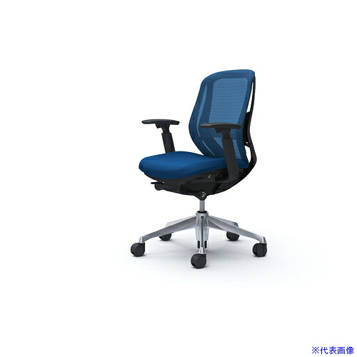 ■OKAMURA シルフィー 可動肘 背メッシュ ロー ブラックボディ ハンガー無 ランバー有 アルミ脚 C681BSFMP3(4262864)[送料別途お見積り][法人限定][外直送]
