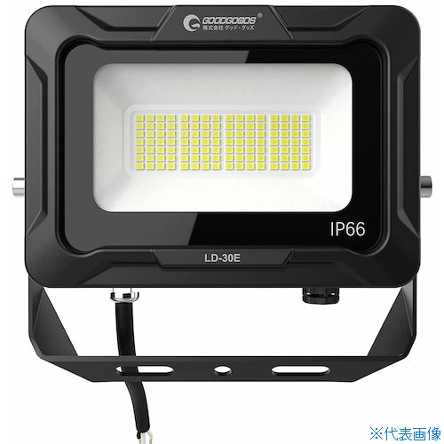 ■グリーンクロス LED投光器 30W 4500LM 耐震 通気弁 新仕様ステー 耐熱素材 LD－30E 6300031397(4263903)[送料別途お見積り][法人限定][外直送]