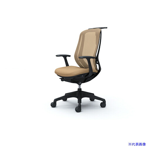 ■OKAMURA シルフィー 固定肘 背メッシュ ハイ ブラックボディ ハンガー有 ランバー無 樹脂脚 C646XRFMP7(4266087)[送料別途お見積り][法人限定][外直送]｜ファーストFACTORY