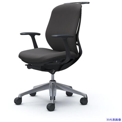 ■OKAMURA シルフィー 可動肘 背クッション ロー ブラックボディ ハンガー有 ランバー無 アルミ脚 C684BRFXW0(4267667)[送料別途お見積り][法人限定][外直送]