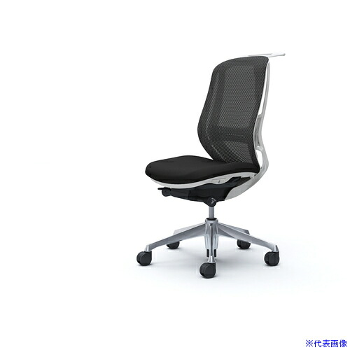 ■OKAMURA シルフィー 肘なし 背メッシュ ハイ ホワイトボディ ハンガー有 ランバー有 アルミ脚 C636BZFMP1(4270766)[送料別途お見積り][法人限定][外直送]