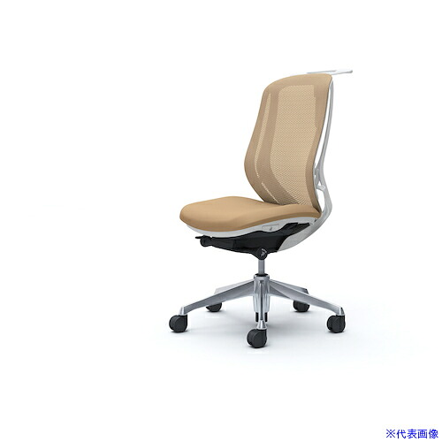 ■OKAMURA シルフィー 肘なし 背メッシュ ハイ ホワイトボディ ハンガー有 ランバー無 アルミ脚 C636BWFMP7(4270802)[送料別途お見積り][法人限定][外直送]