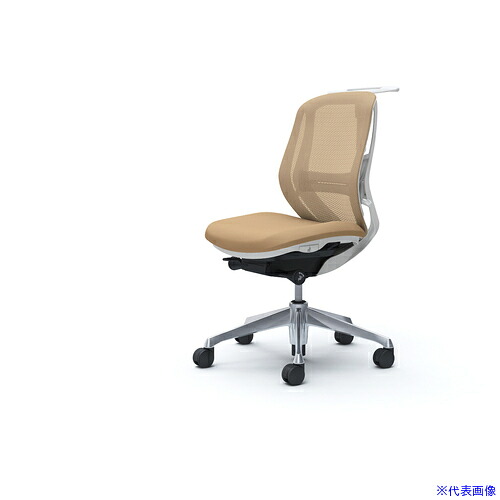■OKAMURA シルフィー 肘なし 背メッシュ ロー ホワイトボディ ハンガー有 ランバー有 アルミ脚 C632BZFMP7(4272394)[送料別途お見積り][法人限定][外直送]