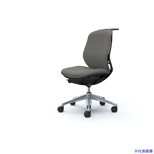 ■OKAMURA シルフィー 肘なし 背クッション ロー ブラックボディ ハンガー有 ランバー無 アルミ脚 C634BRFSG2(4275498)[送料別途お見積り][法人限定][外直送]