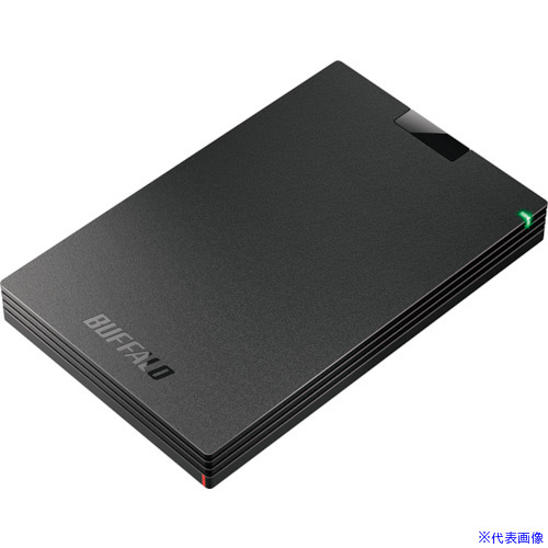 ■バッファロー USB3.2(Gen1)対応ポータブルHDD Type-Cケーブル付 1TB ブラック HDPGAC1U3BA(4289001)[送料別途見積り][法人・事業所限定][掲外取寄]
