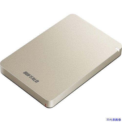 ■バッファロー USB3.1(Gen.1)対応 耐衝撃ポータブルHDD 1TB ゴールド HDPGF1.0U3GLA(4293569)[送料別途見積り][法人・事業所限定][掲外取寄]