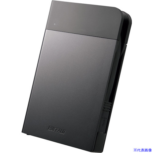 ■BUFFALO USB3.1(Gen1)対応 耐衝撃ポータブルHDD 1TB ブラック HDPZF1.0U3BKA(4293633)[送料別途お見積り][法人限定][掲外取寄]