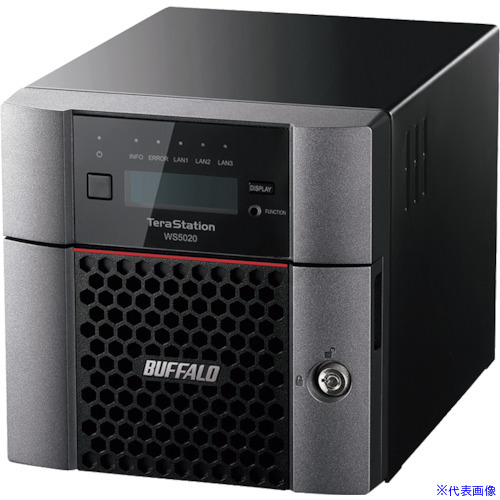 ■バッファロー Windows Server IoT 2019 for Storage Standard Edition搭載 2ベイデスクトップNAS 4TB WS5220DN04S9(4306029)[送料別途見積り][法人・事業所限定][掲外取寄]