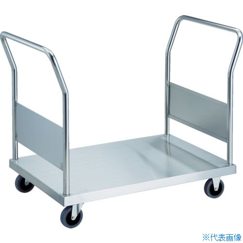 ■TRUSCO ステンレス台車 オールステン両袖台車 1200X750 Φ100 帯電防止U車輪 AS1W100TBU(4351716)[法人限定][直送元]
