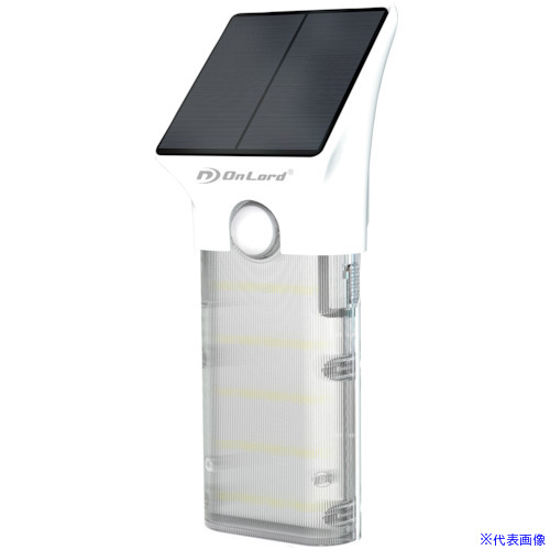 ■OnSquare ソーラー脱着式センサーライト ライトる OL337WH(4355271)×10[送料別途お見積り][法人限定][掲外取寄]