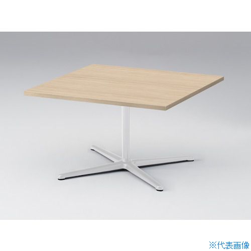 ■ITOKI ノットワーク カフェローテーブル角型 天板アモナアカシア 脚ホワイト TLL0995JWA(4361275)[送料別途お見積り][法人限定][外直送]