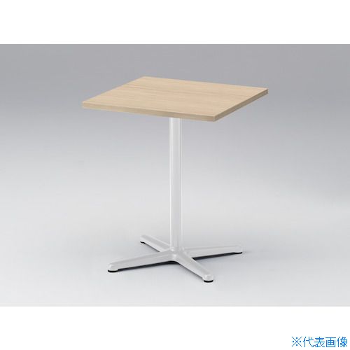 ■ITOKI ノットワーク カフェテーブル角型 天板アモナアカシア 脚ホワイト TLL0667JWA(4361328)[送料別途お見積り][法人限定][外直送]