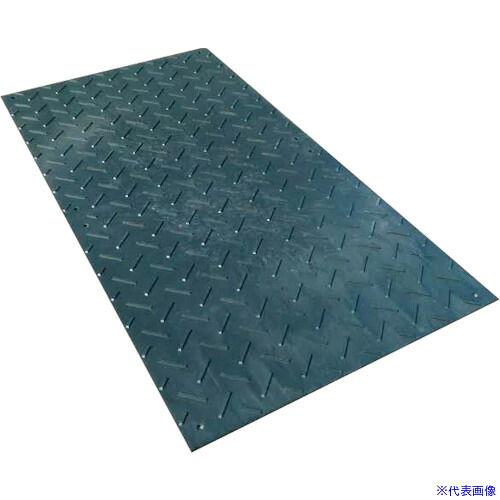 ■ウッドプラスチック 工事用敷板 軽量Wボード 片面凸 カラー:緑 910mm×1820mm BP091813GRSB(4373471)[法人限定][外直送元]