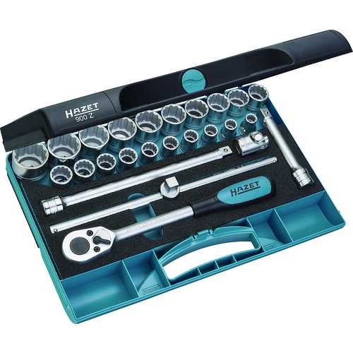 ■HAZET ソケットレンチセット(12角タイプ・差込角12.7mm) 900Z(4396294)｜ファーストFACTORY