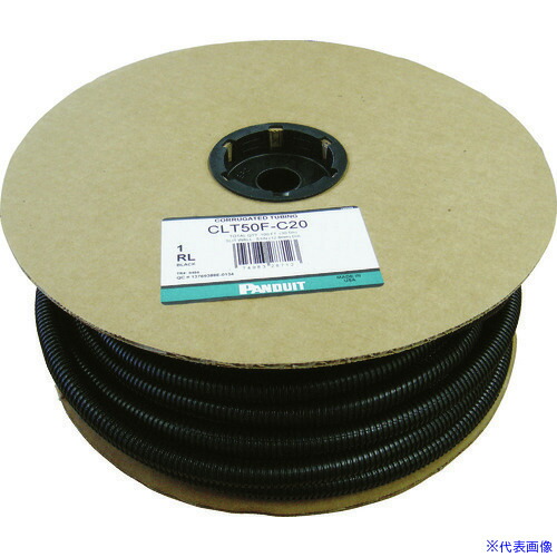 ■PANDUIT コルゲートチューブ ポリエチレン スリット付き 黒 内径13mm 30.48m CLT50FC20(4401531)