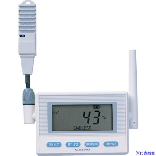 ■CHINO 監視機能付き無線ロガー 送信器 温湿度センサ(AC電源・直付け) MD8102N00(4494971)