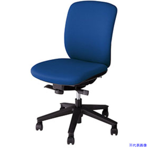 ■NAIKI ワークチェアー ヴィアーレ VE型/背座:ブルー/布張り/肘なし VE510FBL(4532511)[送料別途お見積り][法人限定][直送]｜ファーストFACTORY