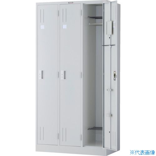 ■TRUSCO スタンダードロッカー 3人用 900X515XH1790 W色 WL37(4540956)[法人限定][直送元]