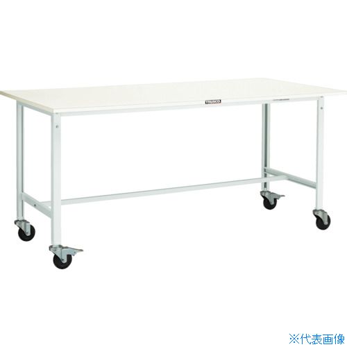 ■TRUSCO 軽荷重作業台(150kg)AE型 900X750XH846 φ100キャスター付 ダークグレー色 AE0975C100DG(4542673)[法人限定][外直送元]