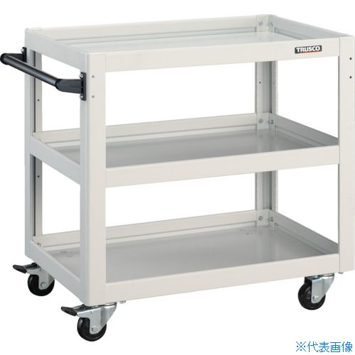 ■TRUSCO ツールワゴン ドルフィン 750X500 4輪自在 ホワイト DLWS773JW(4547756)｜ファーストFACTORY