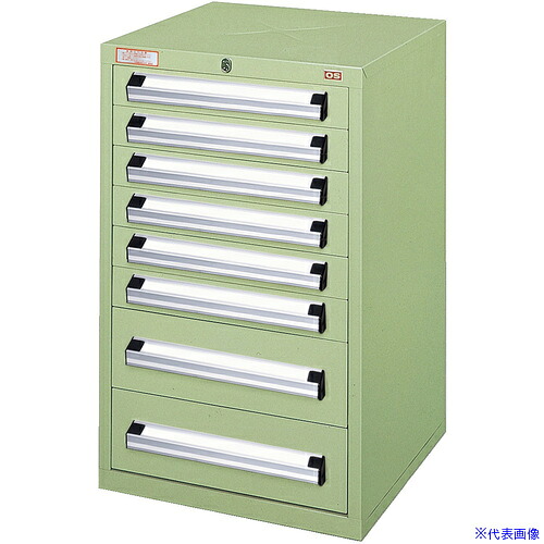 ■OS ミゼットキャビネット 間口418&times;奥行407&times;高さ663mm(若草色)最大積載量160kg M10(4572131)[法人限定][直送元]｜ファーストFACTORY