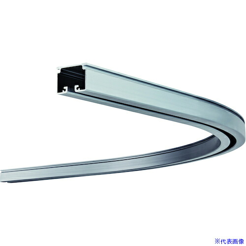 ■岡田 カーテンレール D40カーブレール800&times;800&times;500Rアルミ 15L02AS(4574826)｜ファーストFACTORY 8,661円