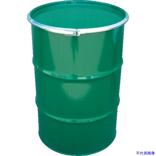 ■JFE 鋼製ドラム缶 オープンタイプ 外レバー式 50L KD050LSTS(4584911)[法人限定][直送元]｜ファーストFACTORY