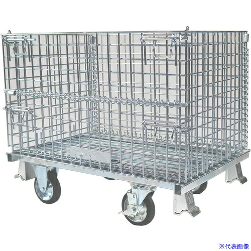 ■サンキン メッシュパレット 150mmキャスター付 900&times;650&times;780 SC2S(4594762)[法人限定][直送元]｜ファーストFACTORY